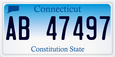 CT license plate AB47497
