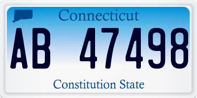 CT license plate AB47498