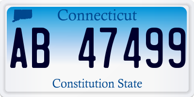 CT license plate AB47499