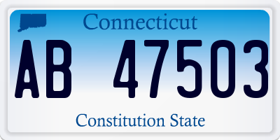 CT license plate AB47503