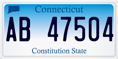 CT license plate AB47504