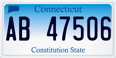 CT license plate AB47506