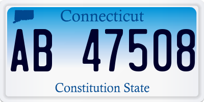 CT license plate AB47508