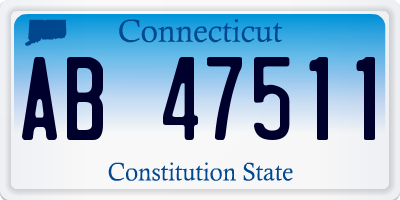 CT license plate AB47511