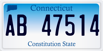 CT license plate AB47514