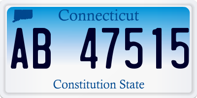 CT license plate AB47515