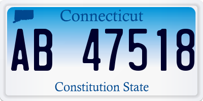 CT license plate AB47518
