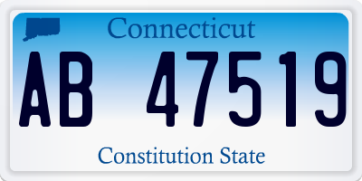 CT license plate AB47519