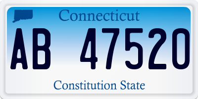 CT license plate AB47520