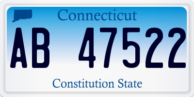 CT license plate AB47522