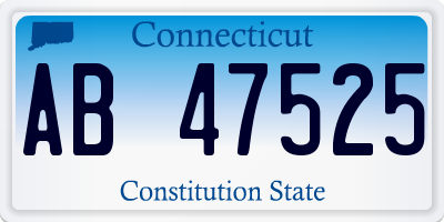 CT license plate AB47525