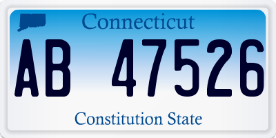 CT license plate AB47526