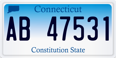 CT license plate AB47531