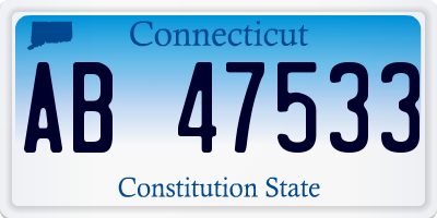 CT license plate AB47533