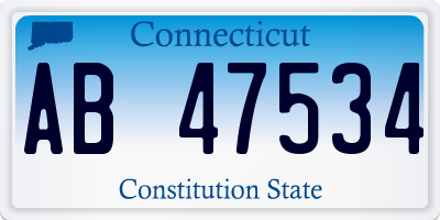 CT license plate AB47534