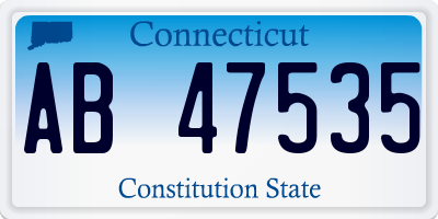 CT license plate AB47535
