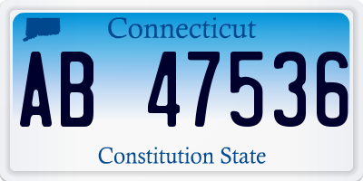 CT license plate AB47536
