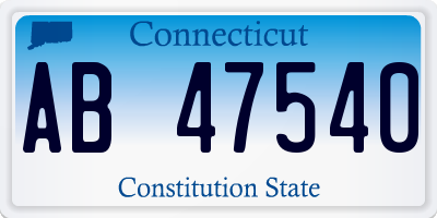 CT license plate AB47540