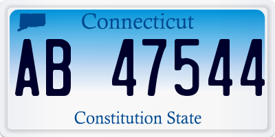 CT license plate AB47544