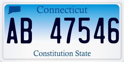 CT license plate AB47546