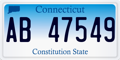 CT license plate AB47549