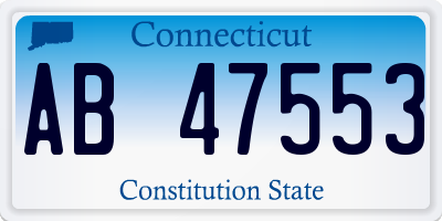 CT license plate AB47553