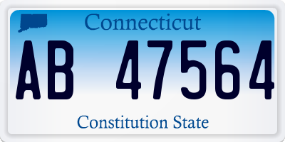 CT license plate AB47564