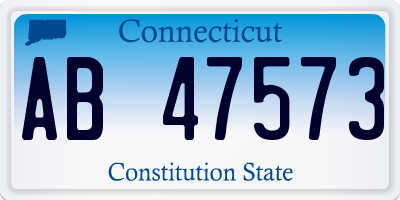 CT license plate AB47573