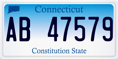 CT license plate AB47579