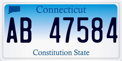 CT license plate AB47584