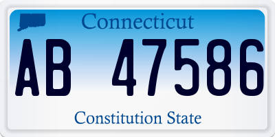 CT license plate AB47586