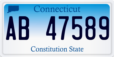 CT license plate AB47589