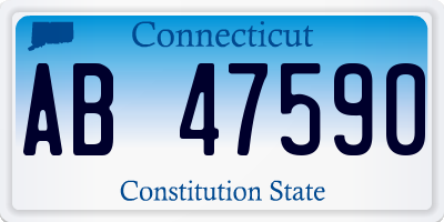 CT license plate AB47590