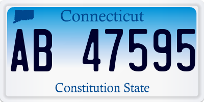 CT license plate AB47595