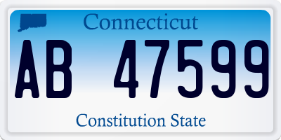 CT license plate AB47599