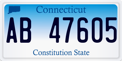 CT license plate AB47605