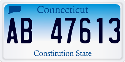 CT license plate AB47613