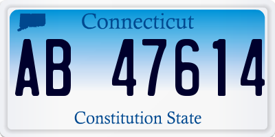 CT license plate AB47614