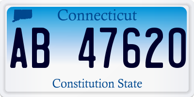 CT license plate AB47620