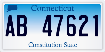 CT license plate AB47621