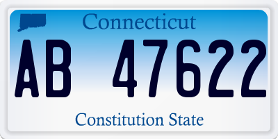 CT license plate AB47622