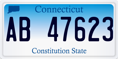 CT license plate AB47623