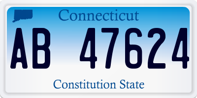 CT license plate AB47624