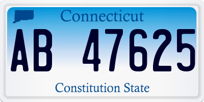 CT license plate AB47625