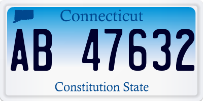 CT license plate AB47632