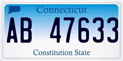 CT license plate AB47633