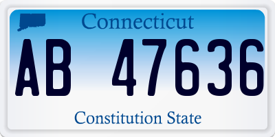 CT license plate AB47636