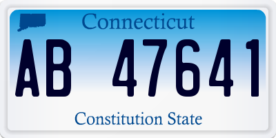 CT license plate AB47641