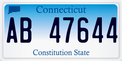 CT license plate AB47644