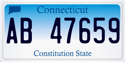 CT license plate AB47659